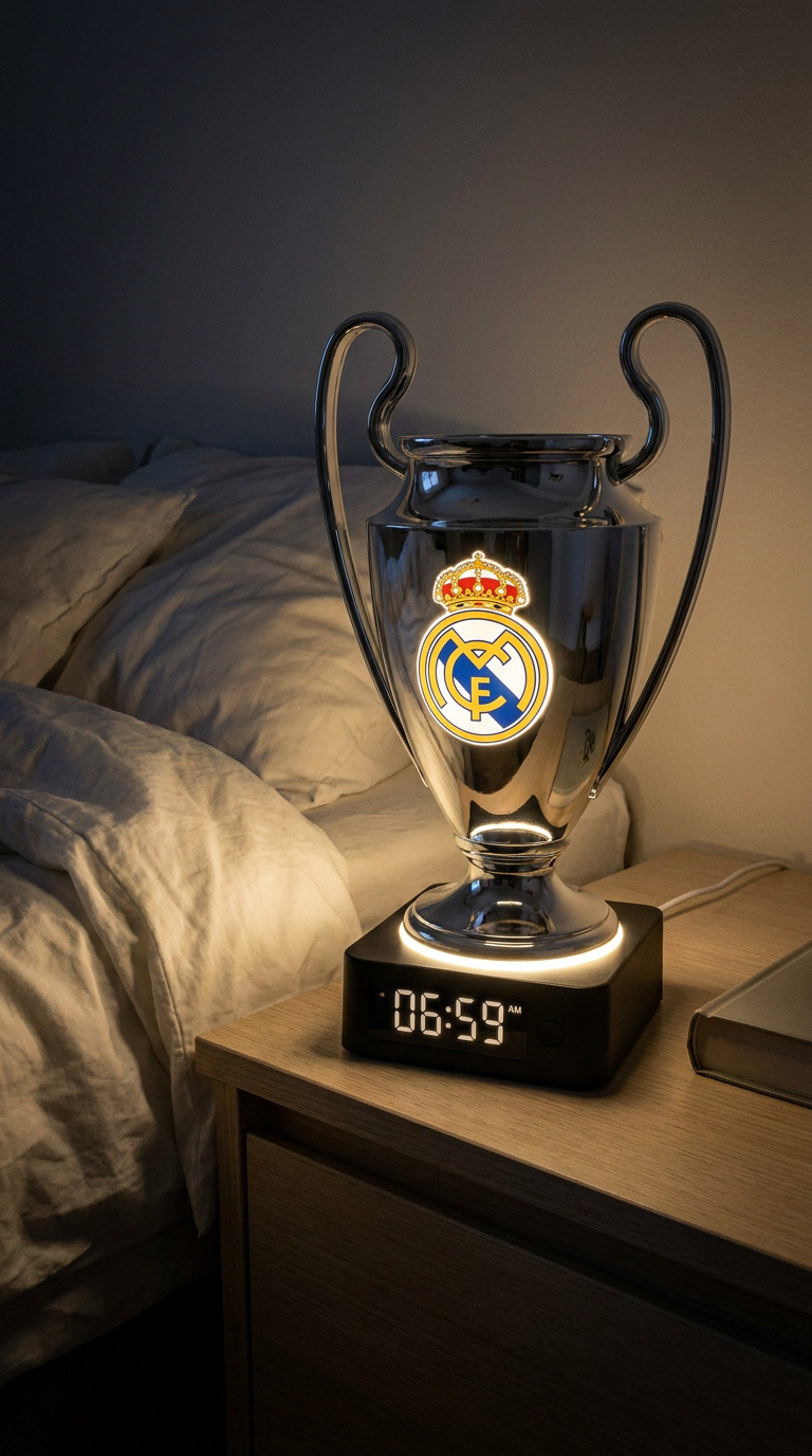 Real Madrid LeagueClock trophy alarm clock